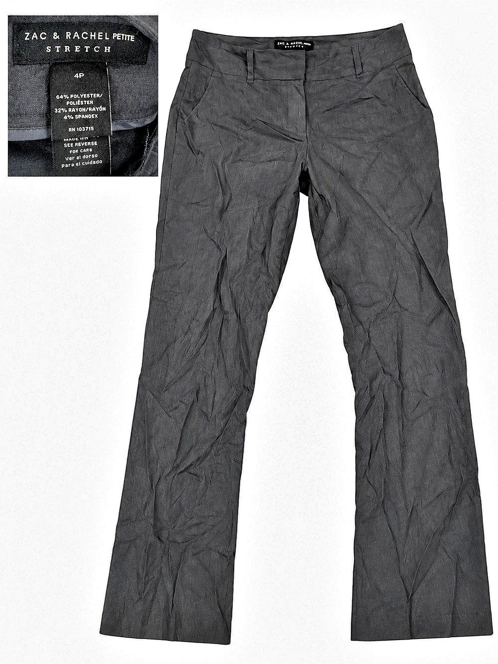 Zac & Rachel Petite Bootcut Pants in Black Size 4P